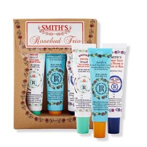 SMITH Rosebud Trio Lip Balm Set - Blue, White, Silver